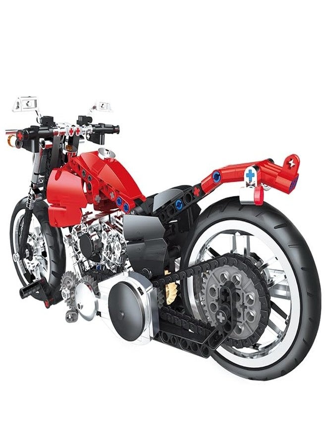 ICW Tech-Storm Heavy Motorcycle Building Block Construction Set, 613 Pieces, Model (15803) - Image 4